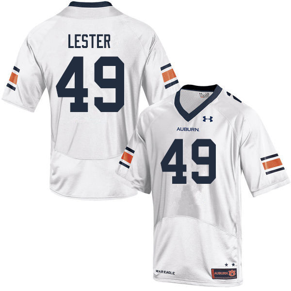 Auburn Tigers Men's Barton Lester #49 White Under Armour Stitched College 2019 NCAA Authentic Football Jersey ZLN2674MI